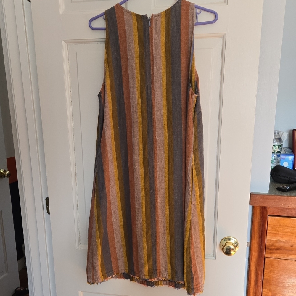 Garnet Hill Multicolor Striped Dress - Picture 2 of 9